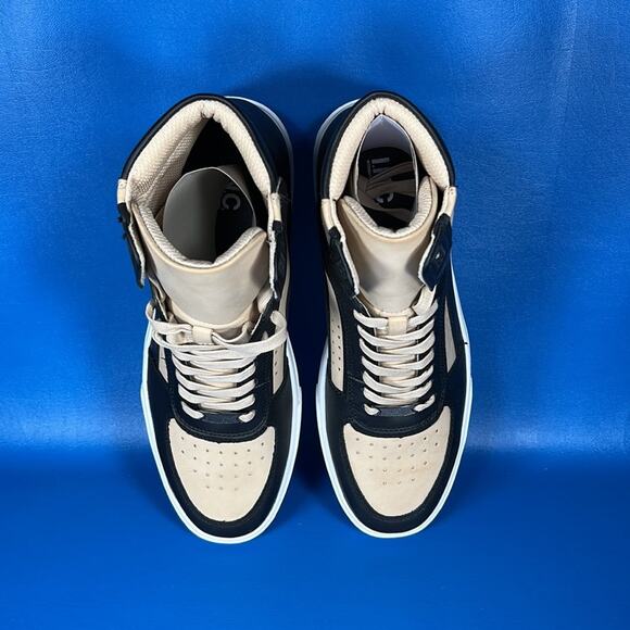 INC International Concepts Men's Keanu High Top Sneakers - Black/Tan - 10 New - Picture 5 of 8